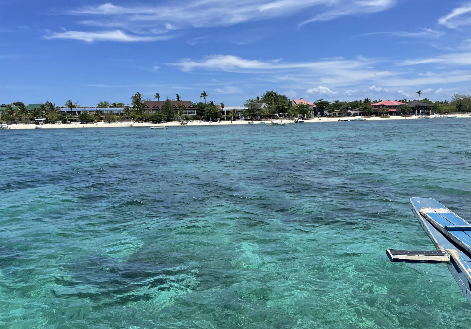 Coral reef and beach in Malapascua Island Philippines
