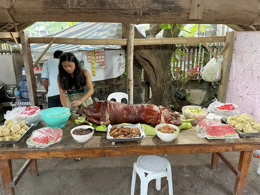 Filipino food in Malapascua Island Philippines